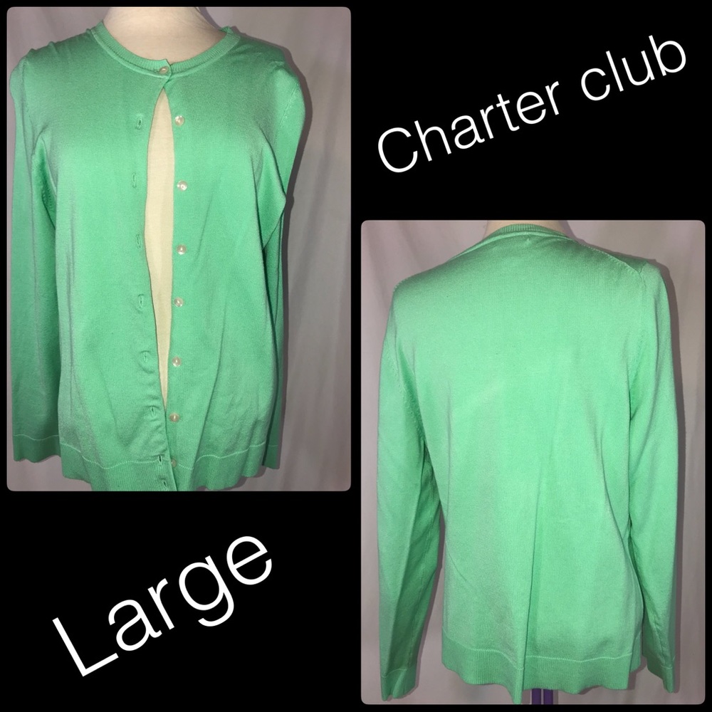 Large charter club cardigan
